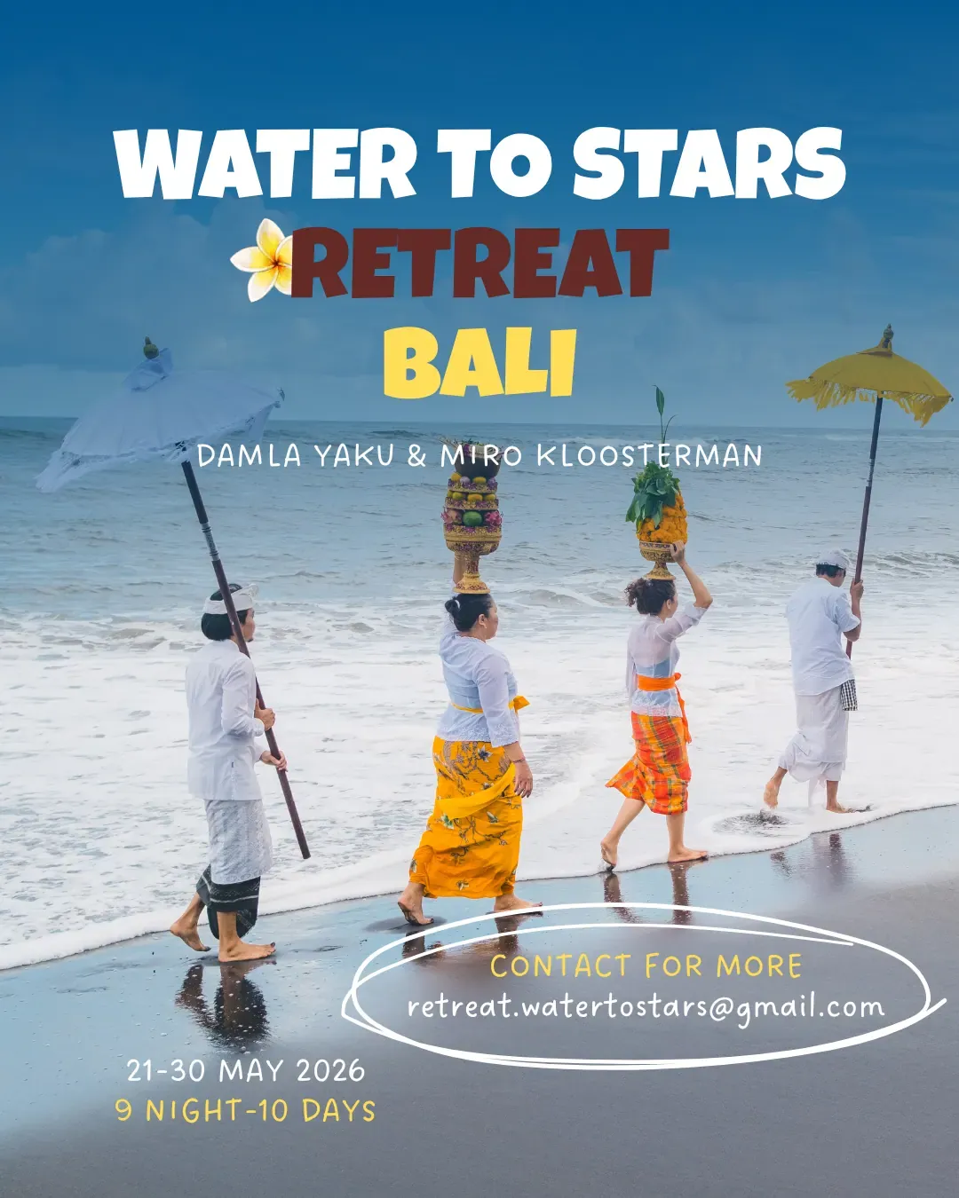 Water to Stars Retreat · Bali beach procession