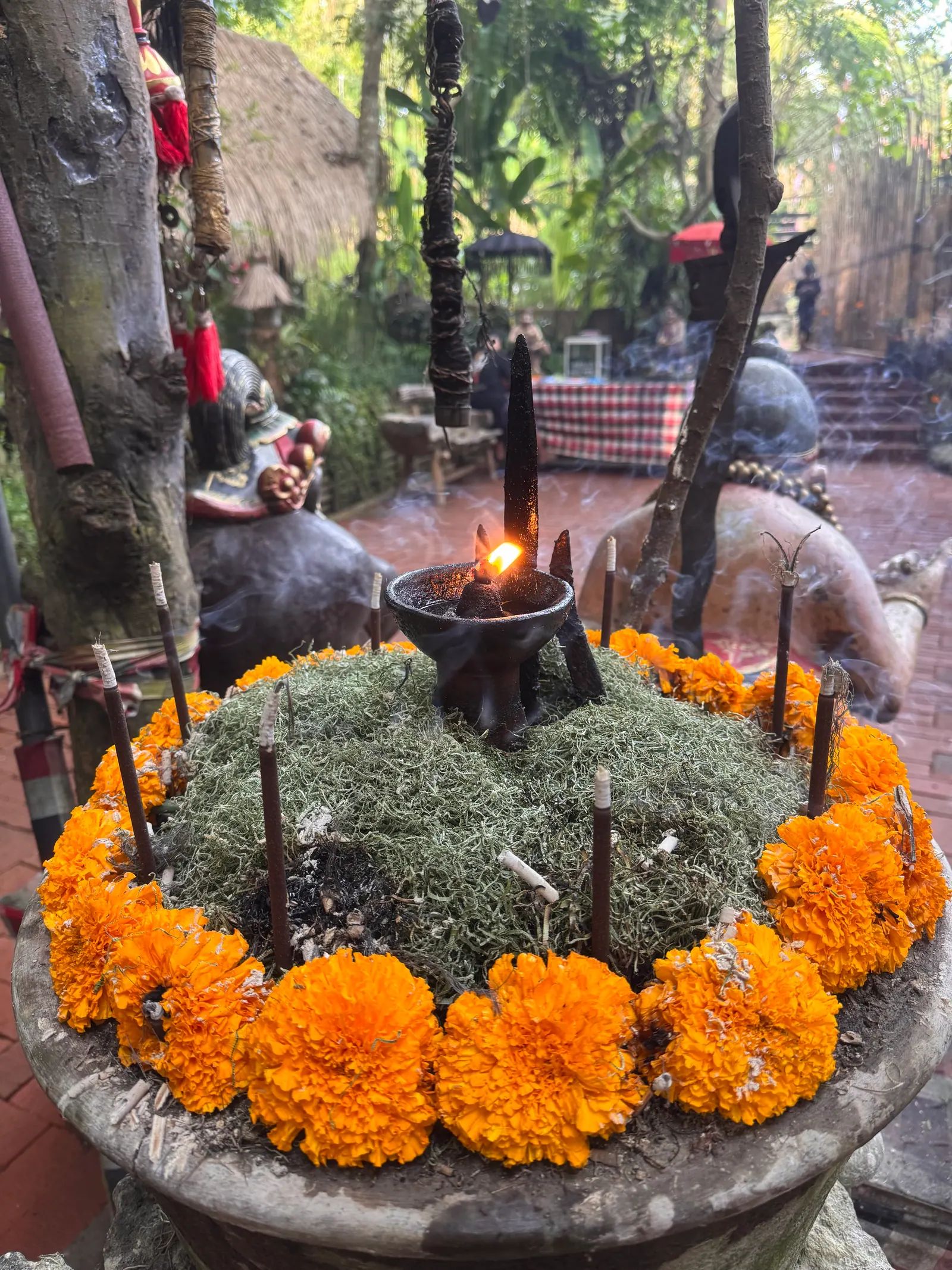 Reflections at the water temple