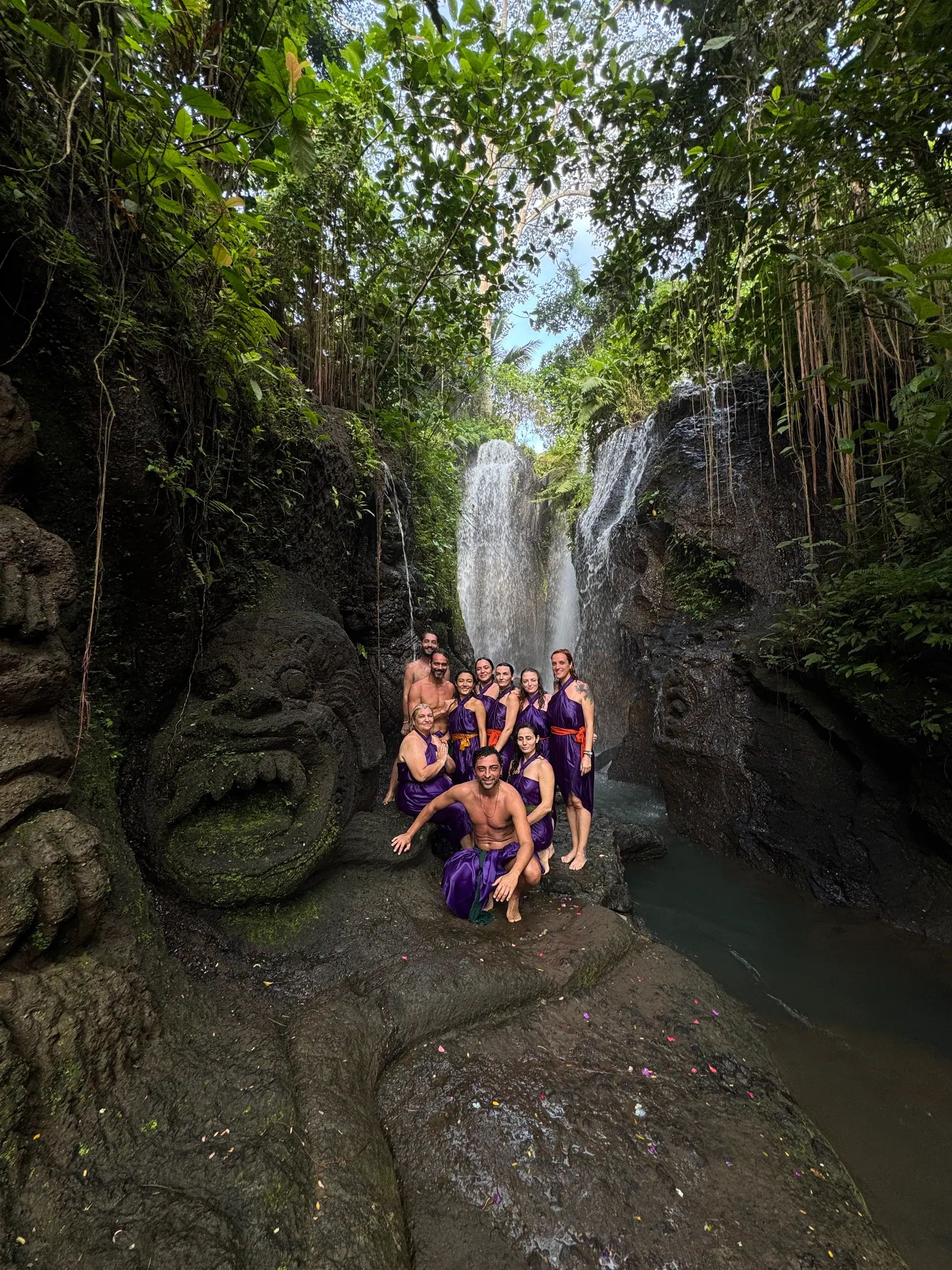Ritual offerings at the lake